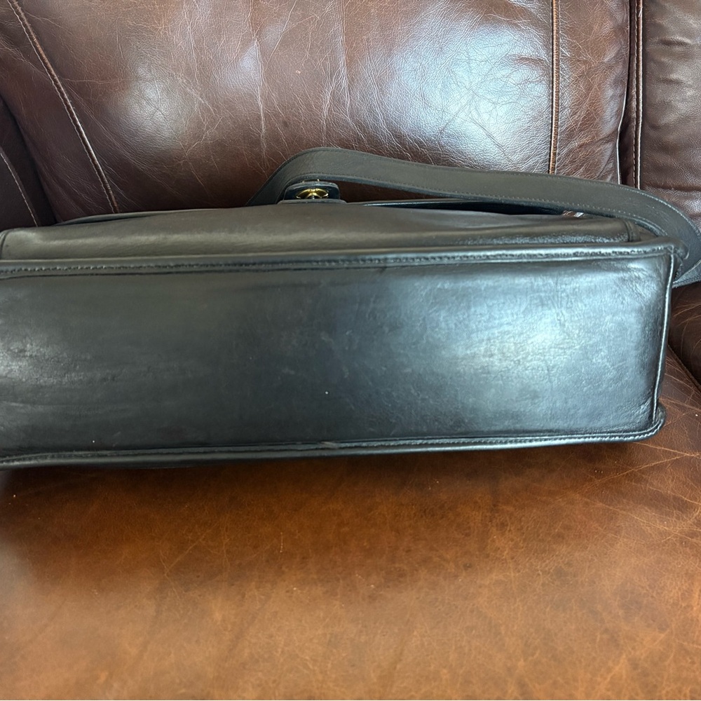 VTG COACH Beekman Briefcase 5266 Black Leather USA Made Messenger Bag - Picture 6 of 16